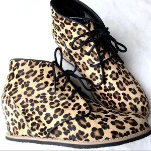 Leopard Wedge Sneakers